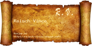 Reisch Vince névjegykártya